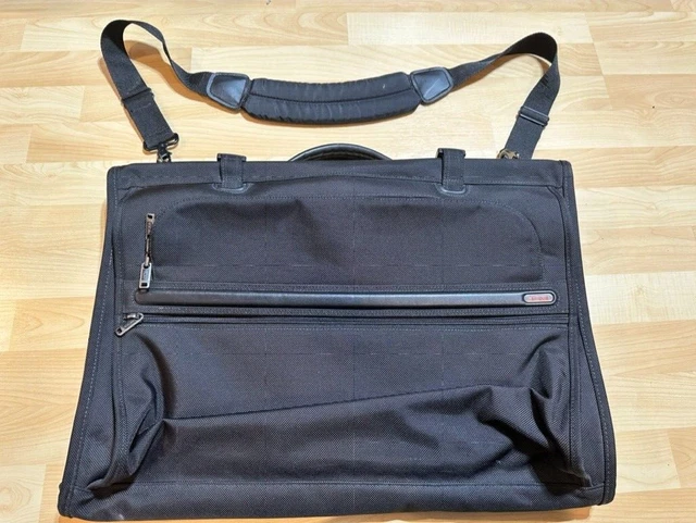 Tumi Alpha Tri-Fold Garment Bag Black 22133D4 wtih LL Bean Strap