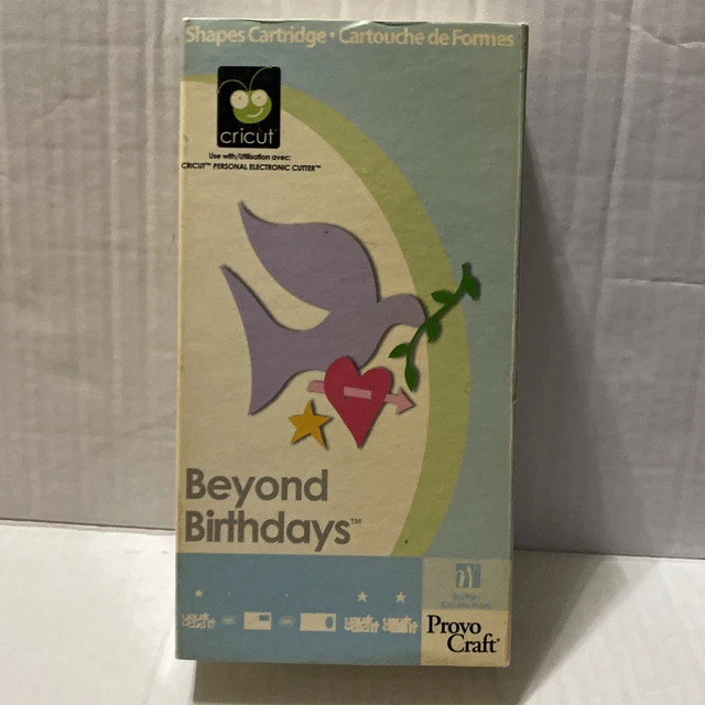 CRICUT SHAPES CARTRIDGE BEYOND BIRTHDAYS Celebrations Holidays 15.99