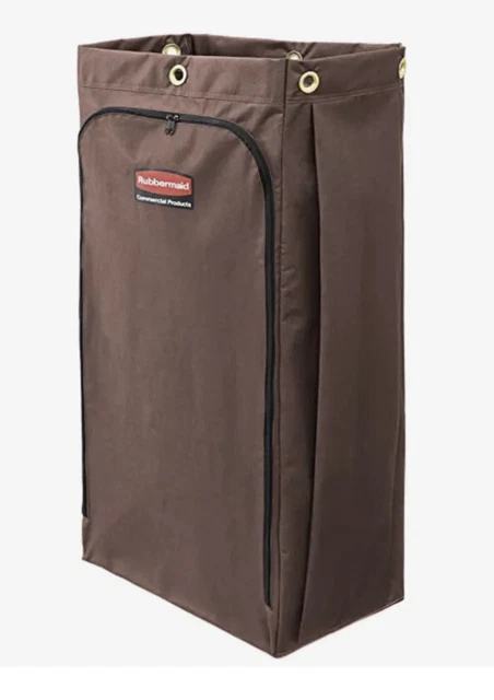 Rubbermaid 1966887  Replacement bag janitorial cart 30 gallon Brown Canvas New