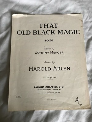 Quella vecchia magia nera Johnny Mercer ARLEN SPARTITO PIANOFORTE grafico VOCAL vintage 