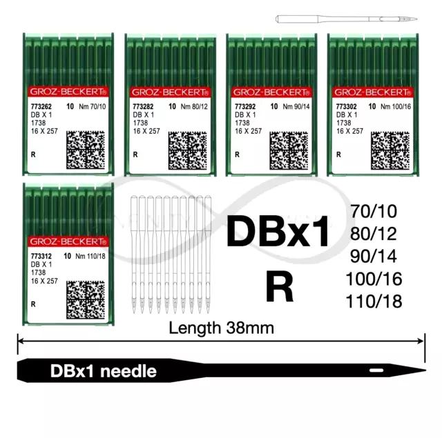 50x Juki DDL-555 Nähmaschinennadeln Groz Beckert 16x231 DBx1 (70 - 110)