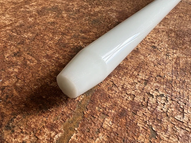 Vintage White Round Milk Glass Towel Bar Rod 24“ x 5/8”