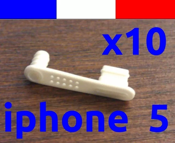 10 cache anti-poussière BLANC lightning capuchon bouchon jack iphone 5 5C 5S
