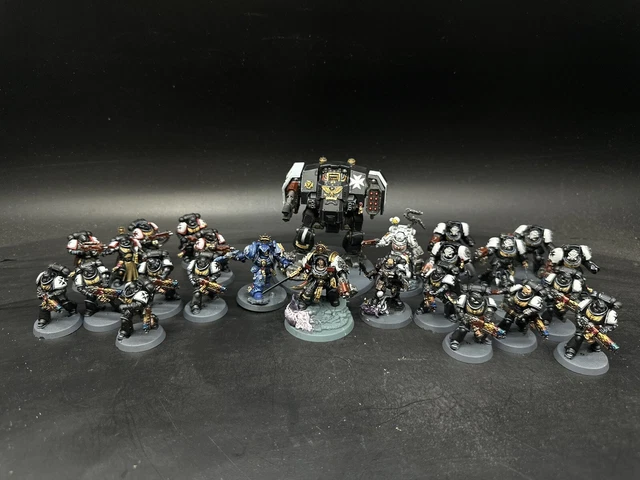WARHAMMER 40K LEVIATHAN space marine army half Pro painted Black ...