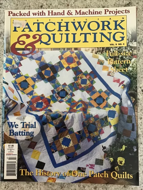 Australian patchwork & quilting vol 9 no 4, paper pattern is uncut