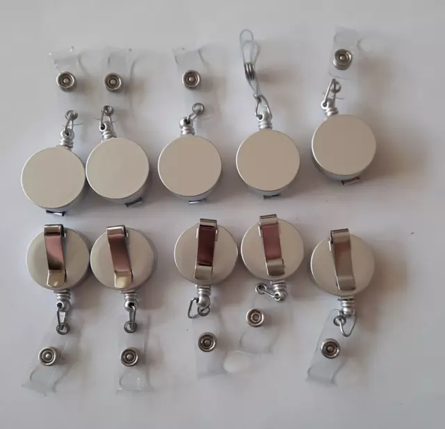 (1,00€/St) 10 Schlüsselanhänger Aufrollmechanismus JOJO Gürtelclip Ausziehbar