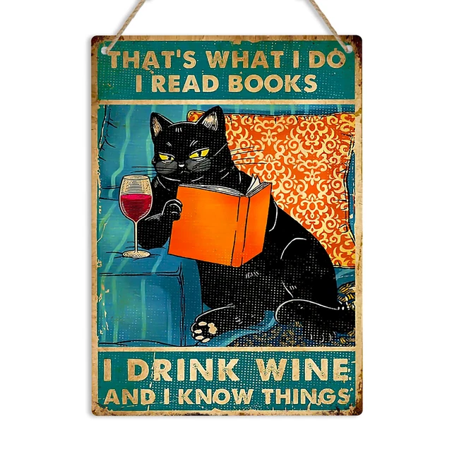 thumbnail image 2 of "I Do What I Want" Funny Black Cat Metal Sign – Retro Tin Wall Plaque, Cat Lover Gift 2 of 4