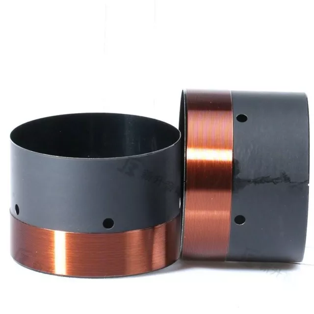 1pair 61mm Black aluminum Bass voice coil Pure copper Round wire 6ohm 260-330W 3
