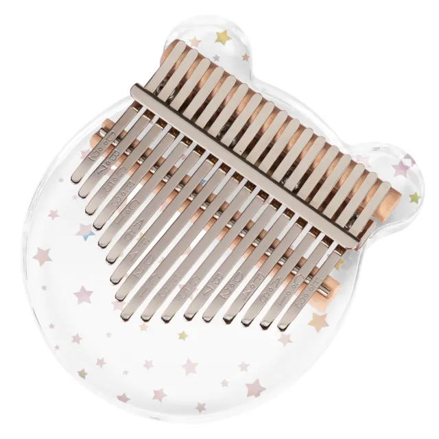 17 Keys Kalimba Mbira Acrylic Crystal Finger Thumb Piano Bear Shaped Instruments