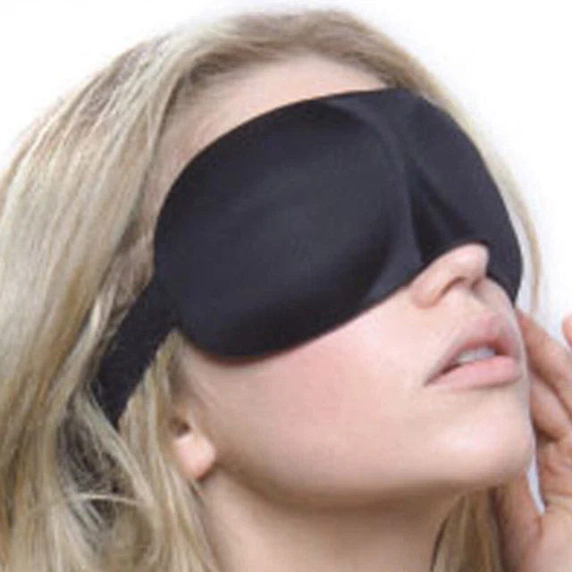 2 pz paraocchi 3D sonno maschera occhi benda copertura morbido set cieco spi