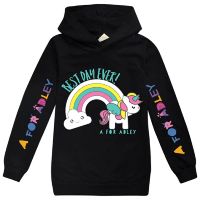 A for Adley Youtuber Kid Hoodie Hooded Top Casual Sweatshirt Jumpers Tops Gifts