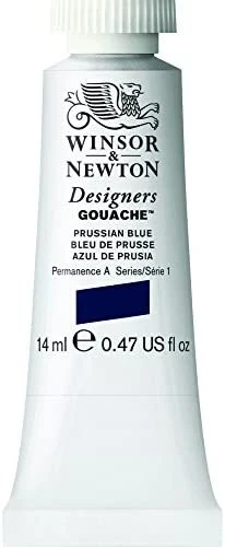 Winsor and Newton Designer Gouache 14 ml azul prusiano, serie 1