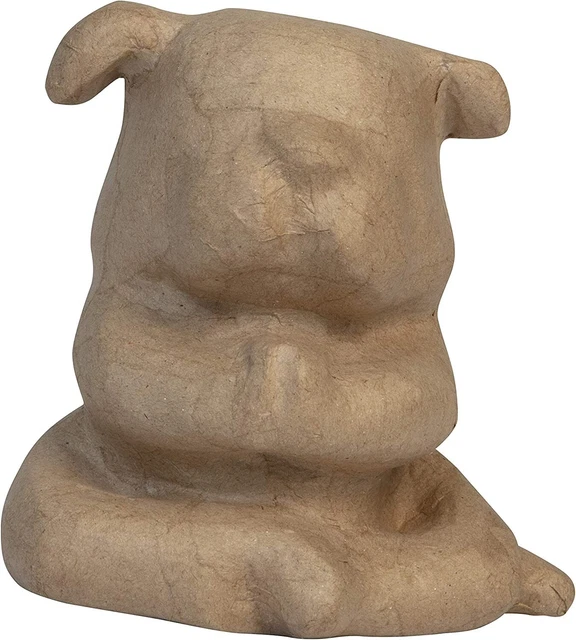 Decopatch Animales Papel Maché Blanco Artesanía Yoga Bulldog Ref SA222C