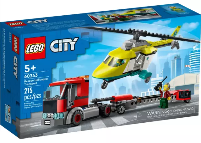 Lego 60343 City Trasportatore Di Elicotteri Di Salvataggio