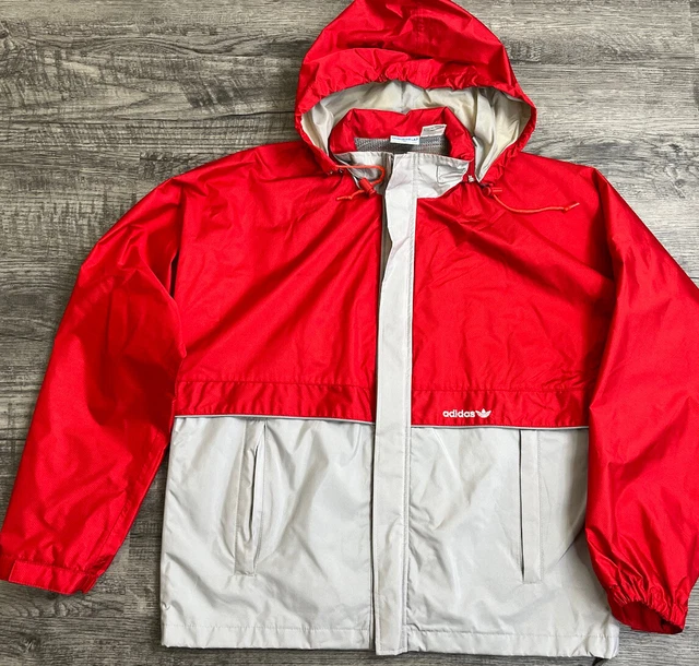 VTG Adidas Mens Hooded Jacket Size M 100% Nylon  Lined w/Gore Tex Fabric 80’s