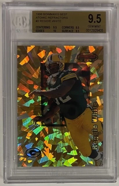 Reggie White /100 Bgs 9.5 Packers Hof Atomic Refractor #2 Sp 1998 Bowman's Best