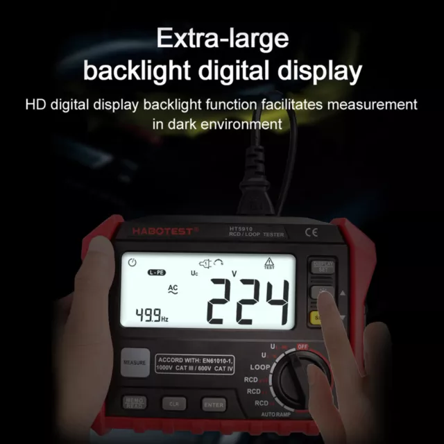 Digital Resistance Tester Multifunctional Megohmmeter Voltmeter Electrician Use