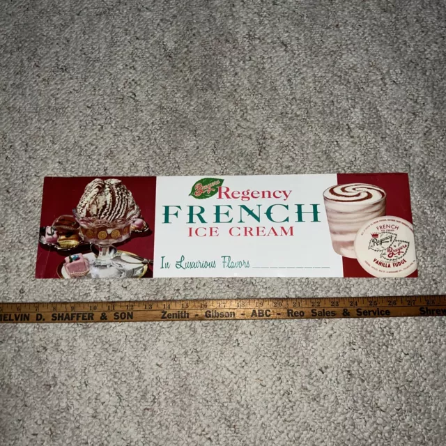 Vintage Grocery Store Breyers French Recency Ice Cream Dairy Sign