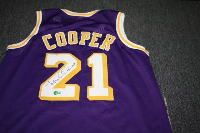 Los Angeles Lakers Michael Cooper #21 Signed Road Autographed Custom Jersey Bas