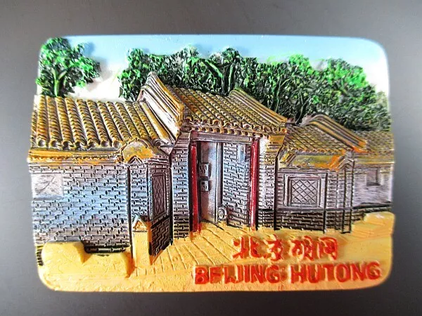 Peking Hutong Wohnviertel China Fridge Poly Magnet Souvenir Beijing,(78)