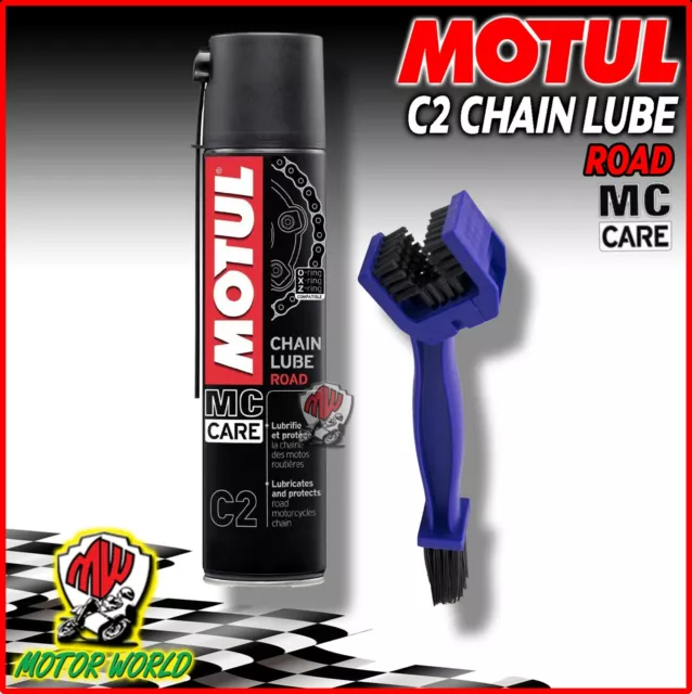 Motul C2 Chaîne Lube Road 0,400l Lubrifiant Pour Chaines Vélos de Route +