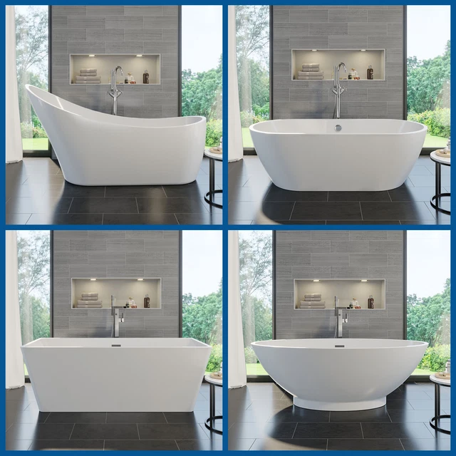 MODERN FREESTANDING BATHS Bathroom Luxury Large Bath Tub Acrylic Built