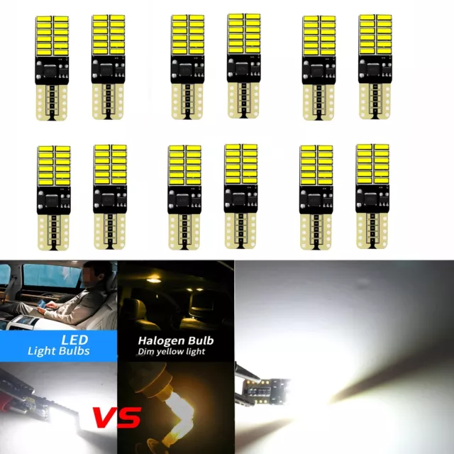 12X Cool WHITE T10 LED For JAYCO CARAVAN INTERIOR WEDGE LIGHT CAMPING RV 4WD 12V