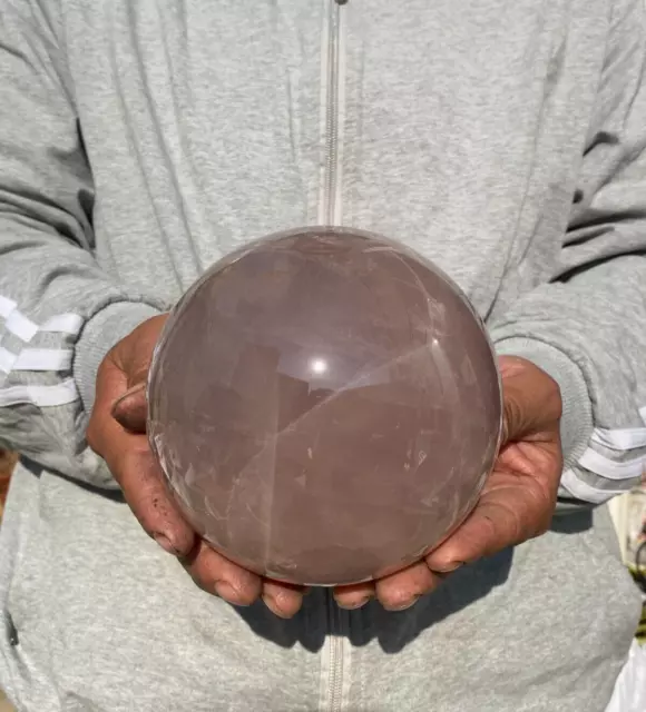 2720g Gorgeous Large Pink Rose Quartz Crystal Natural Sphere Ball Healing