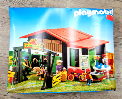 Playmobil Mur Blanc Bas avec Portes Vertes Box Poney Ranch Steck 3436 3775