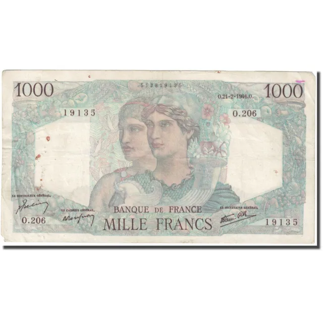 [#645427] France, 1000 Francs, Minerve et Hercule, 1946, 1946-02-21, TB, Fayette