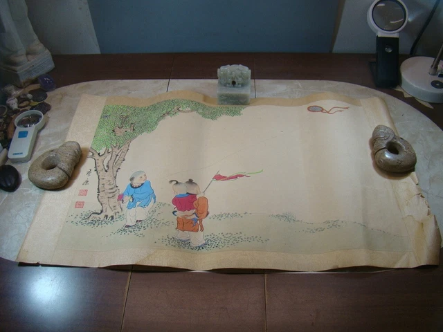 Chinese 1950's or early nice hand painted painting (combine ship 30 photo) m1065