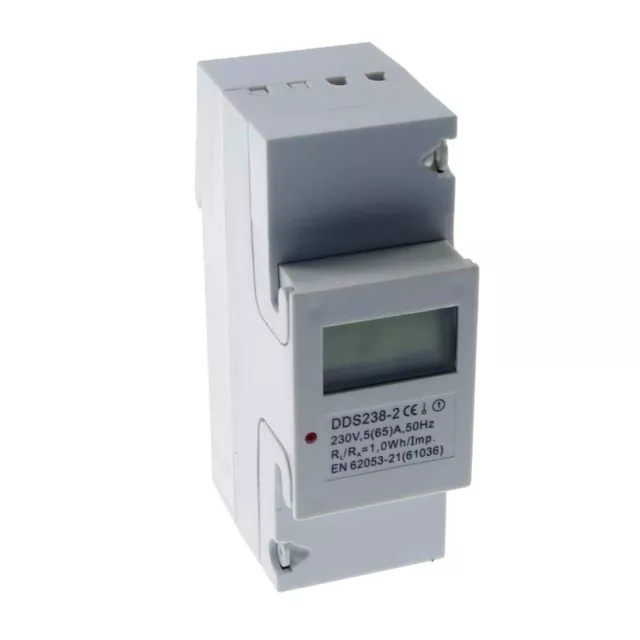 5(65A) 230VAC 50Hz Single Phase DIN-rail Kilowatt LED Hour kwh Meter CE Proved