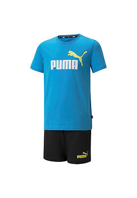 Puma Tee & Shorts Set schwarz/blau 847310 01