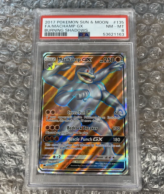 Machamp Machomei GX Nacht in Flammen Burning Shadows PSA 8 Fullart Pokemon 135