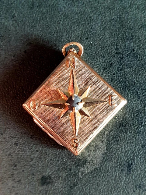 Pendentif Reliquaire Ancien Octogonal En Or - Cadre Photo Vintage | Bijou Ancien Précieux