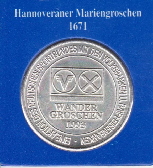 1993 Deutschland Replik Hannoveraner Mariengroschen zum Volkswandertag 1993