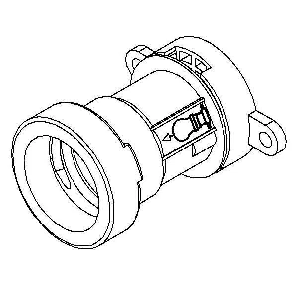 Montaggio HKL Illu 8221B/13 nero portalampada plastica montatura Illu