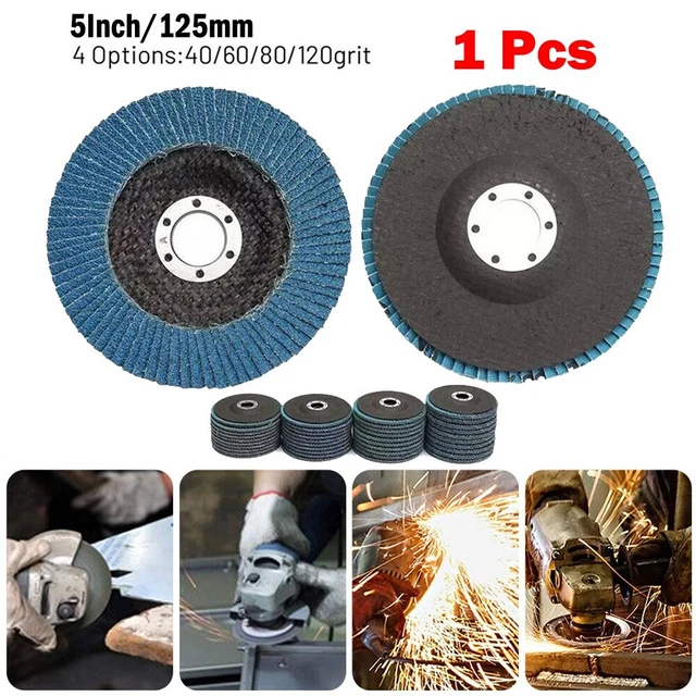 5Inch Angle Grinder Sanding Tool Grinding Wheel Flap Disc Abrasive 40-120Grit✅