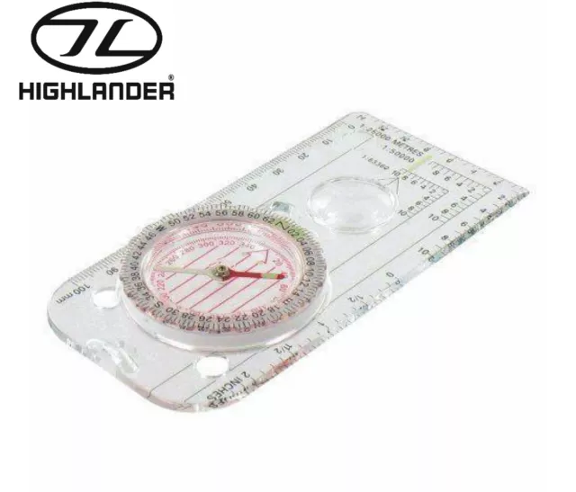 Highlander Pathfinder Military Map Compass Luminous Dial Sight Line COM029 2