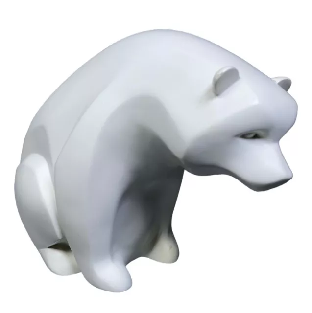Rare Artforum Art Deco Geometric Style Polar Bear Sculpture Figurine
