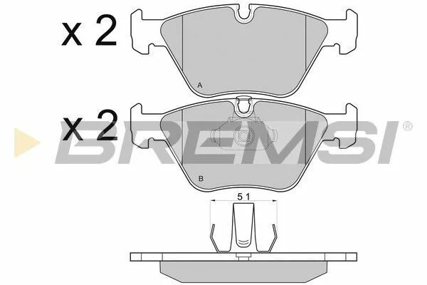 Bp2685 Kit Pastiglie Freno Anteriori Bmw *Spedizione Inclusa*