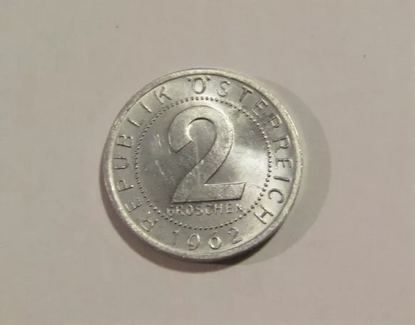 Austria 1962 2 Groschen unc Coin