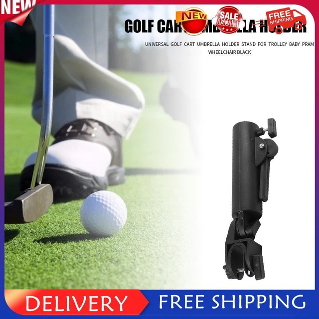 Golf Cart Umbrella Holder Double Lock Connector Stand for Trolley Universal