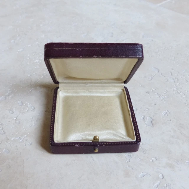 Écrin Ancien Pour Bijoux – Couleur Vert – Pour Bague Ou Boucles D'oreilles – Occasion Avec Manque