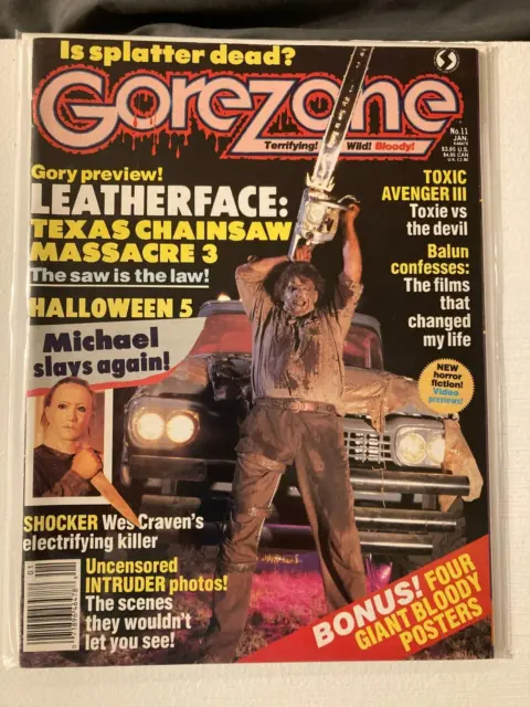 GoreZone Magazine #11 January 1990 FANGORIA Leather face: Texas Chainsaw 3