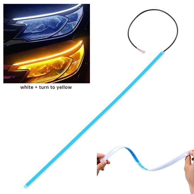 2X LED Voiture DRL Jour Course Léger Étanche Barre Portable Clignotant