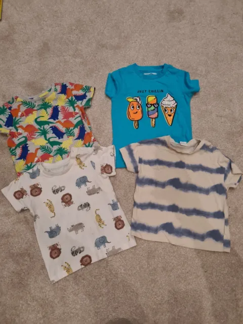 Baby boy bundle of summer tshirts clothes sizes 12 months  Next And George