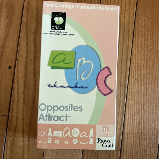 CRICUT CARTRIDGE “OPPOSITES Attract” Font cricket 8d 13.20 PicClick
