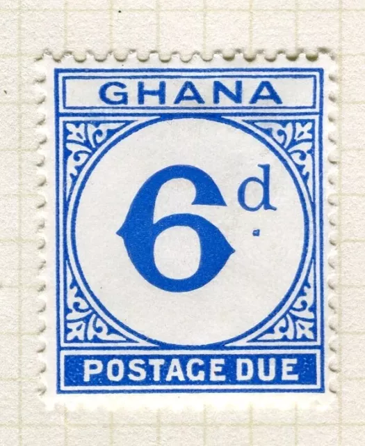 GHANA; 1958 early Postage Due issue 6d. Mint hinged value