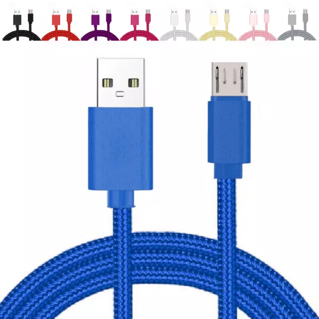 3/6/10Ft Micro USB  Fast Charger Data Sync Cable Cord Samsung LG HTC Android